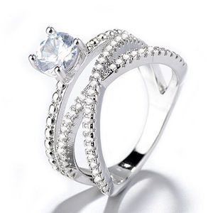 2.5CT Round Diamond Silver Wedding Engagement Ring